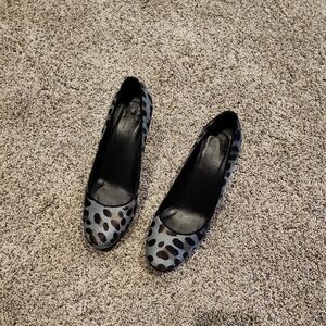 J. Crew Black and Gray Leopard Print Flats